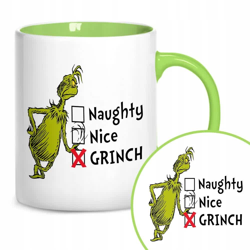 Kubek Green Prezent Na ŚWIĘTA Mikołajki GRINCH Wz