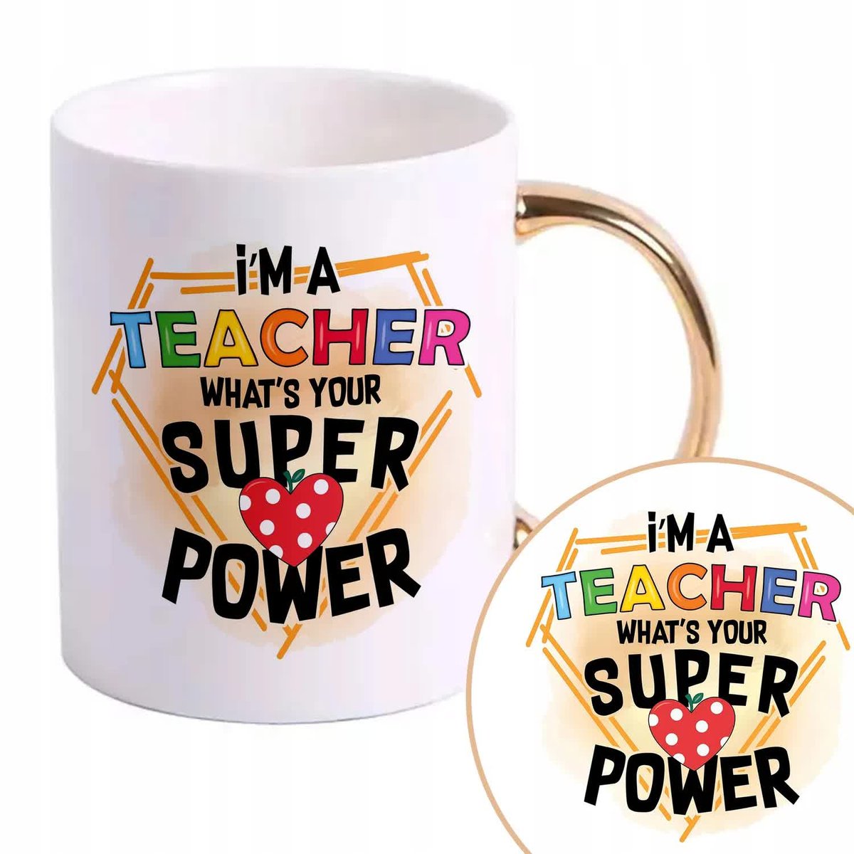 Kubek Złoty Na Prezent NA DZIEŃ NAUCZYCIELA Wzory