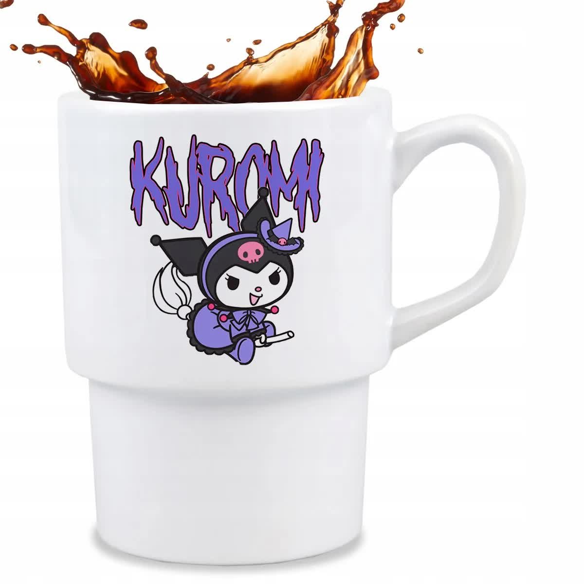 KUBEK BAROWY Biały Wars Na Prezent Urodziny Dla Fana KRÓLICZEK KUROMI Wzory