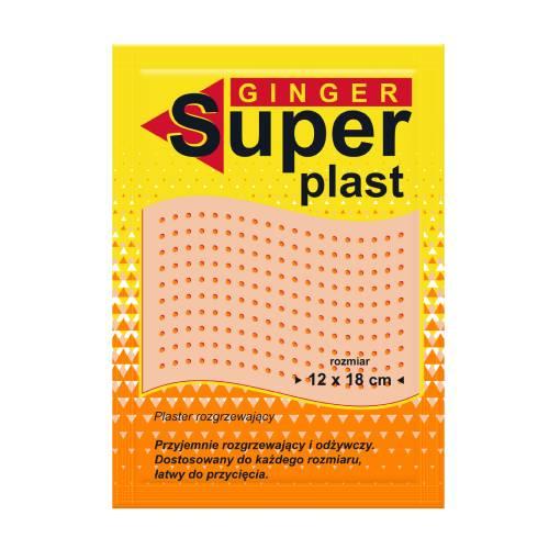 Ginger Super Plast Plaster rozgrzewający 12 x 18 cm, 1 szt.