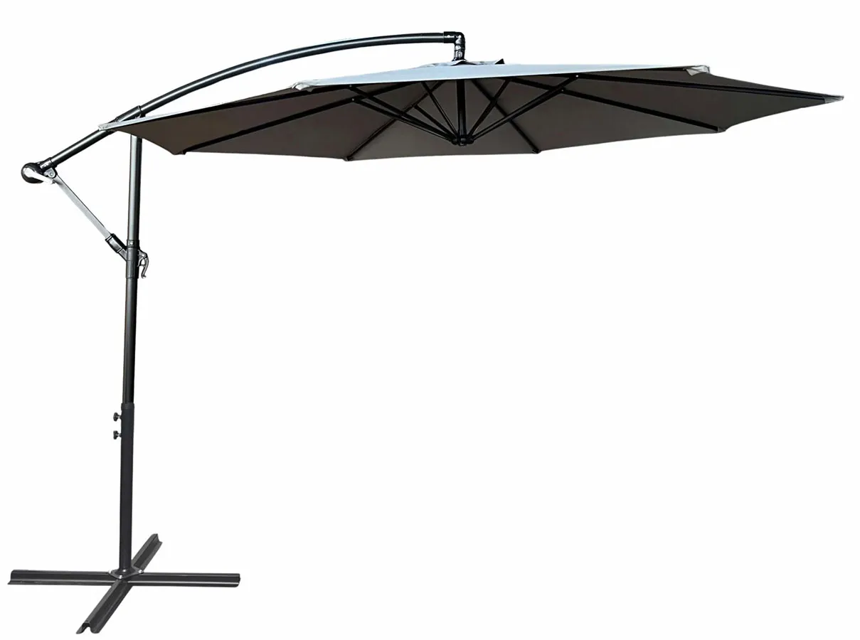 Szary okrągły parasol na taras F3-W16