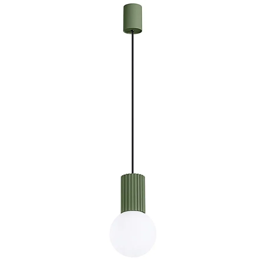 Zielona nowoczesna lampa wisząca - K599-Buble