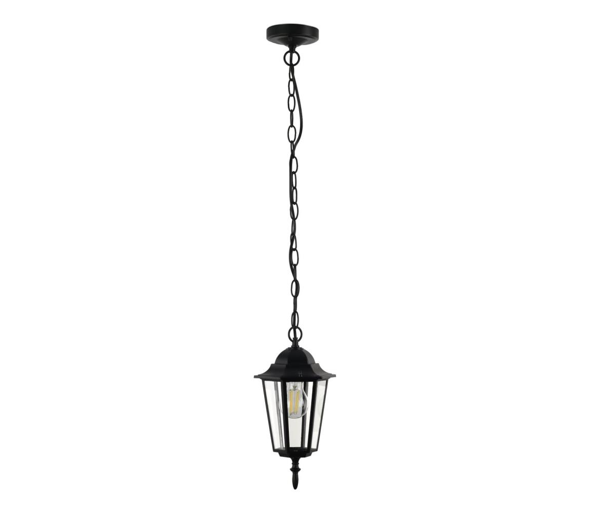 TK Lighting Lampa wisząca zewnętrzna na łańcuchu ARRAIA 1xE27/15W/230V IP44 czarny