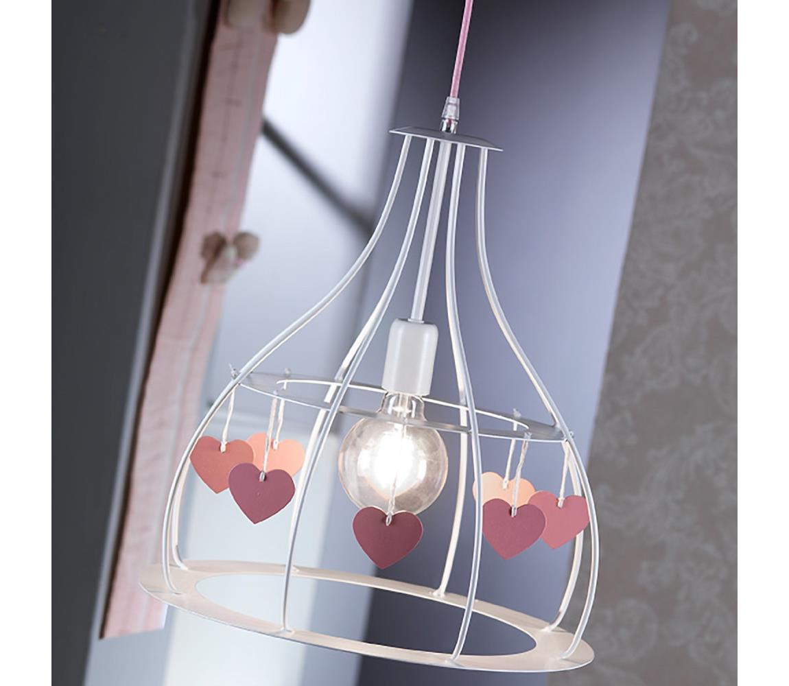 ONLI - Żyrandol dziecięcy TITTA 1xE27/22W/230V różowy