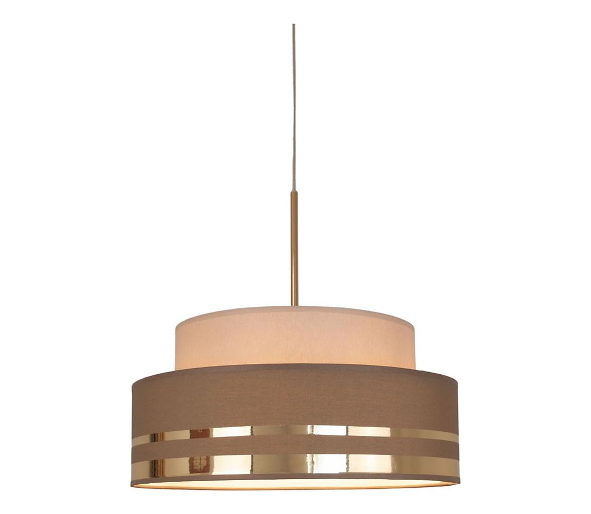 Żyrandol na lince TAMI 1xE27/60W/230V beżowy/brązowy/złoty