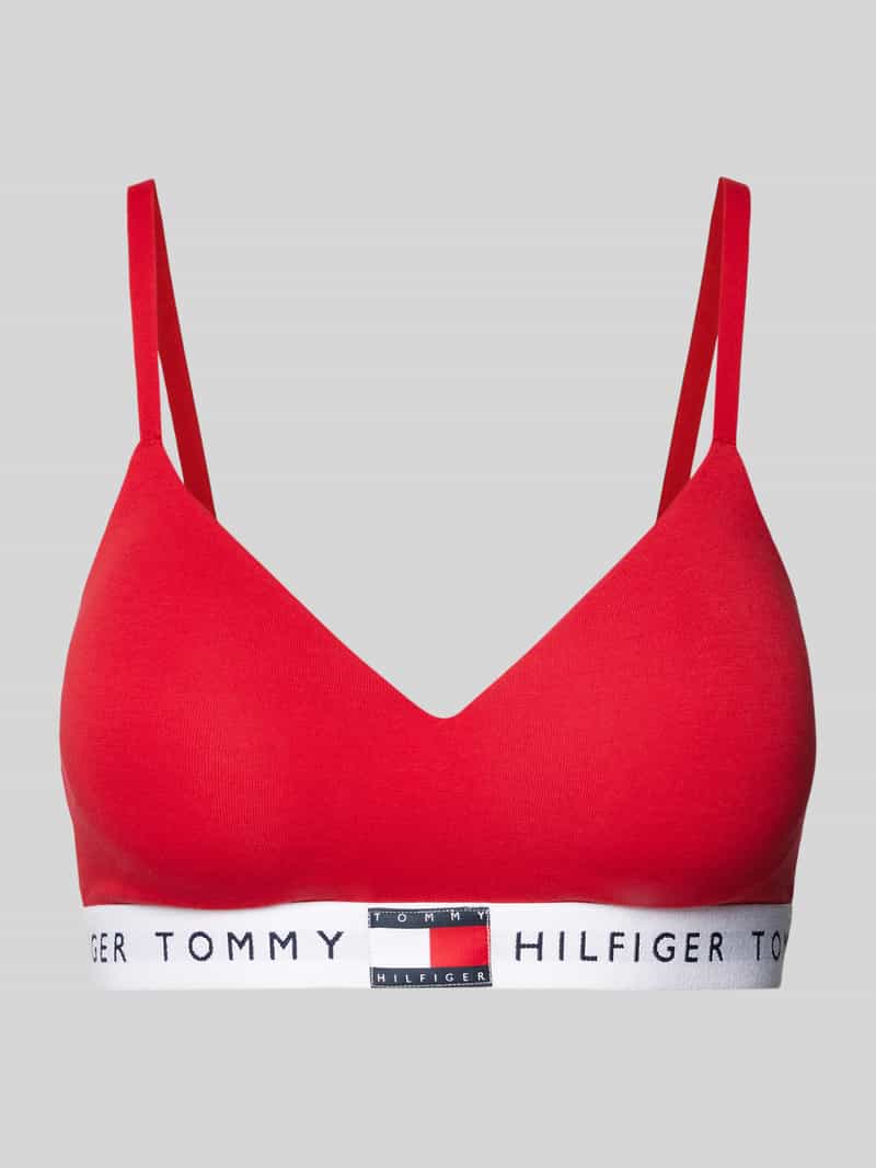 Biustonosz typu bralette z elastycznym pasem z logo model ‘TH Heritage’