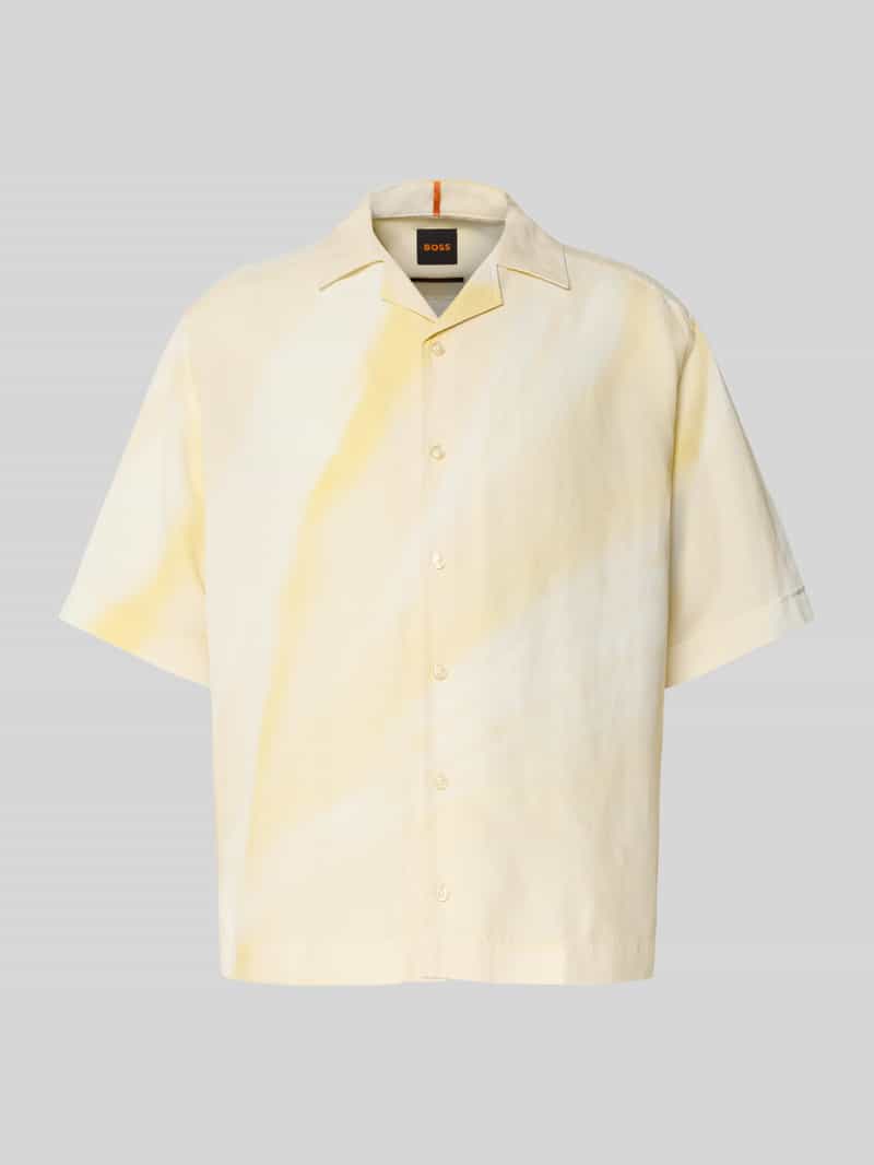 Koszula o kroju relaxed fit z nadrukiem w artystycznym stylu model ‘LAPISY’