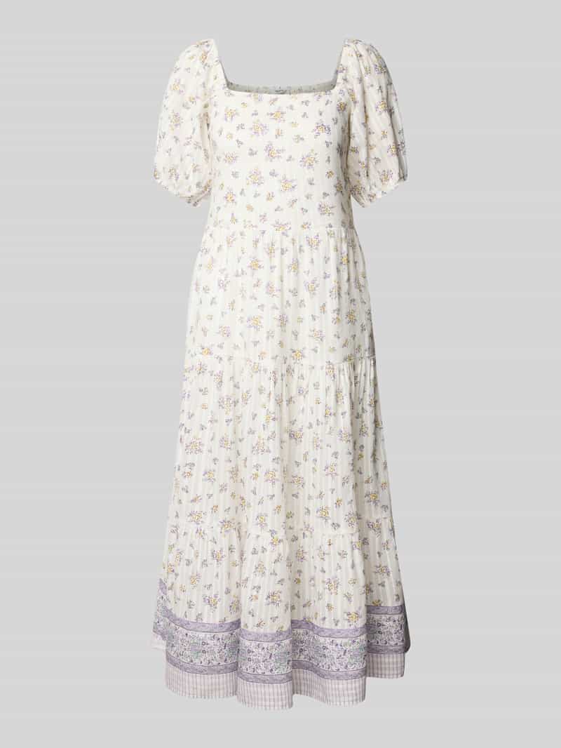 Sukienka casualowa rozkloszowana z czystej bawełny