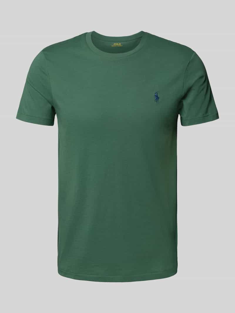 T-shirt o kroju custom slim fit z wyhaftowanym logo