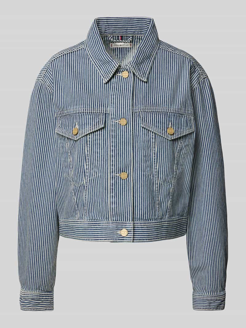 Kurtka jeansowa o kroju oversized fit z czystej bawełny