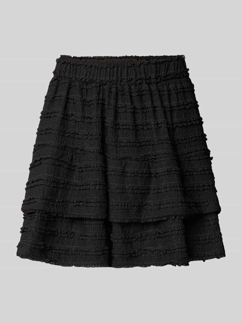 Spódnica mini rozkloszowana z falbanami model ‘GAYLE’