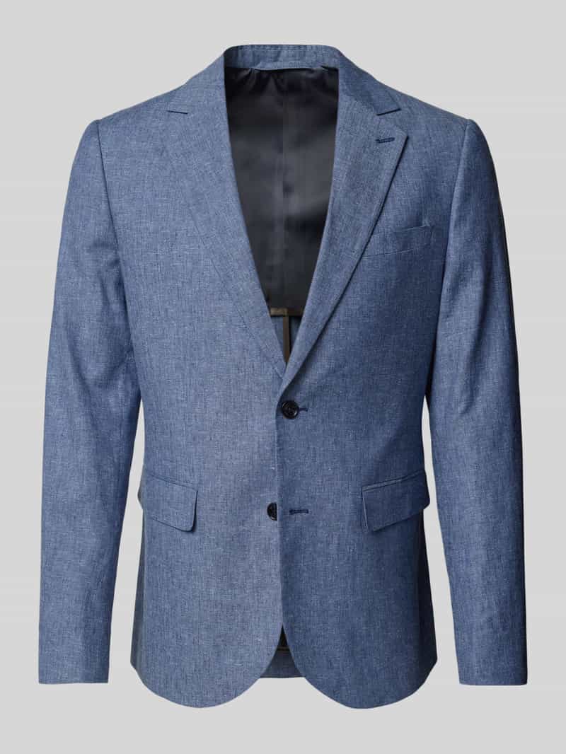 Marynarka na dwa guziki o kroju slim fit z mieszanki lnu model ‘George’