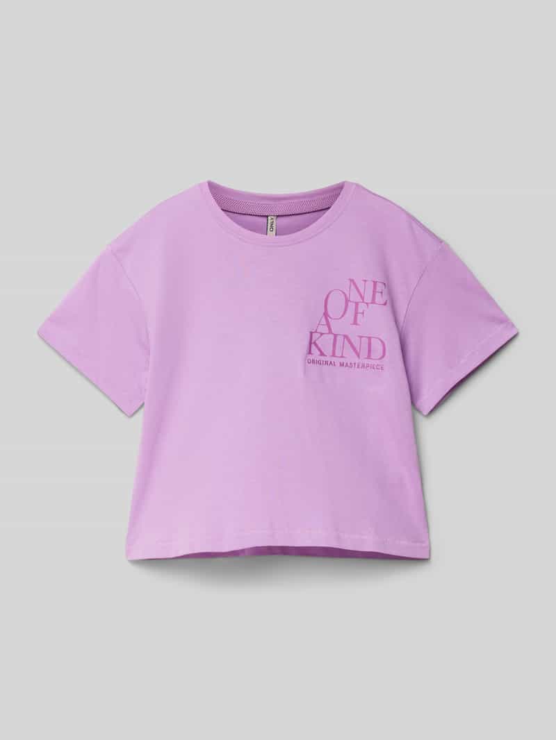 Top krótki o kroju regular fit z czystej bawełny model ‘LEONA’