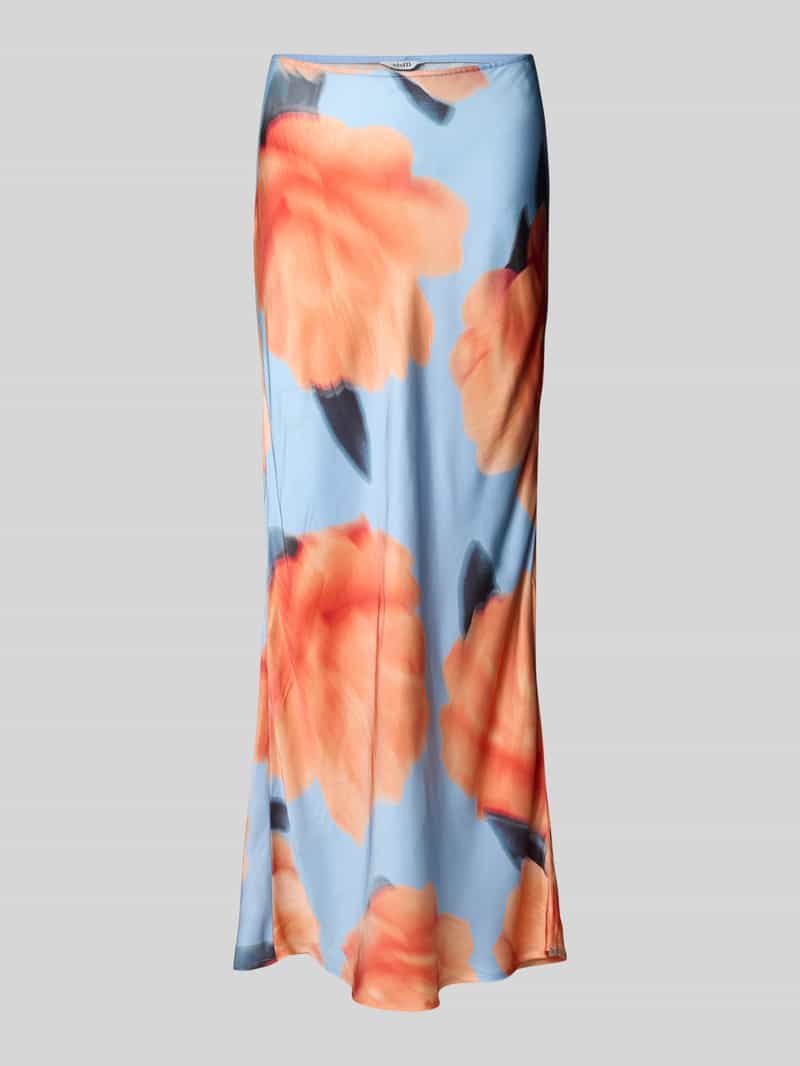 Długa spódnica z wiskozy z rozcięciem model ‘Aninda’