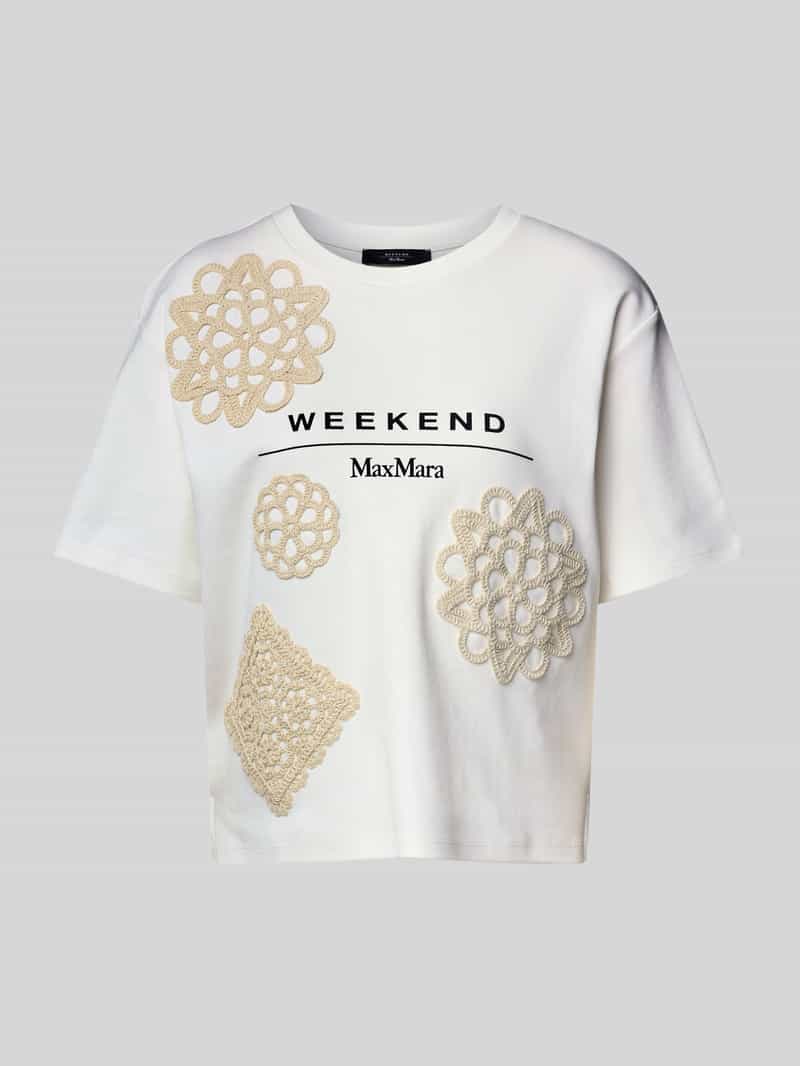 T-shirt z wyhaftowanym motywem model ‘LECCO’