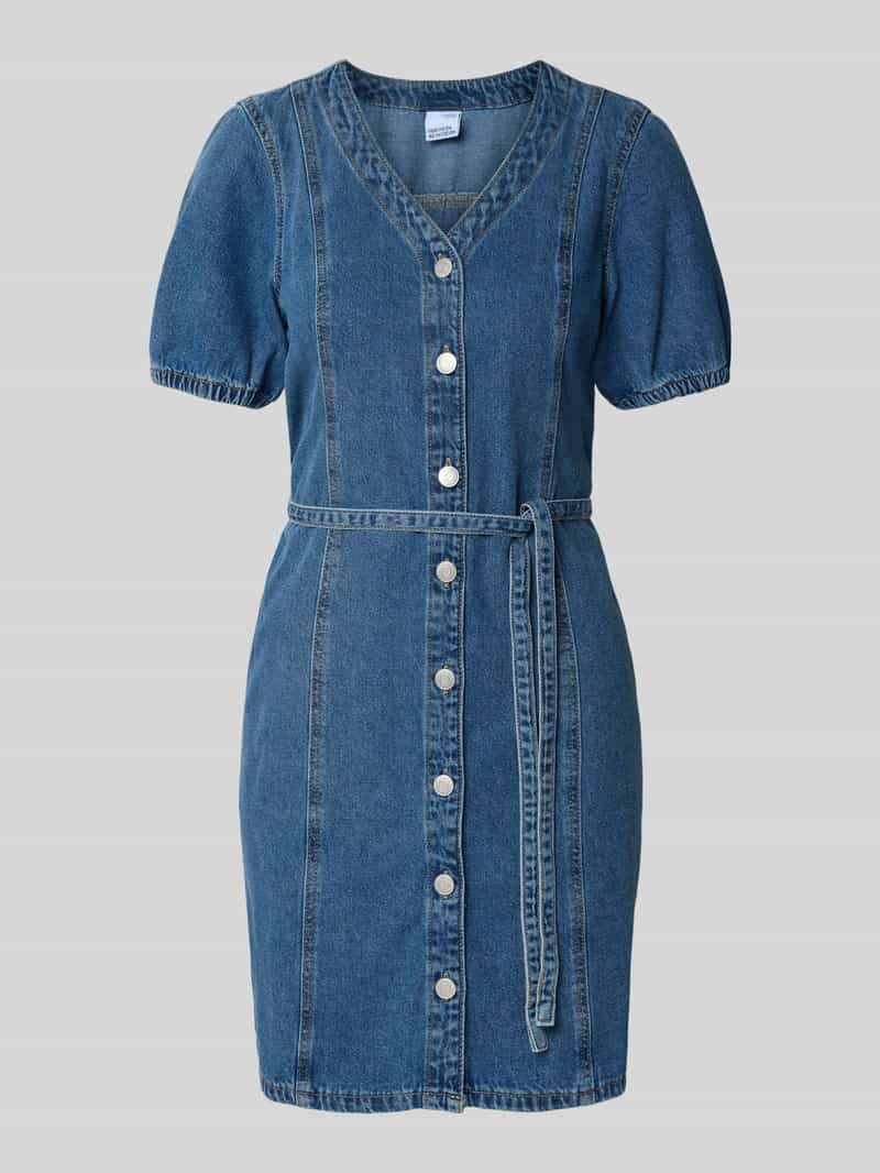 Sukienka jeansowa o kroju regular fit z mieszanki bawełny i wiskozy model ‘JANET’