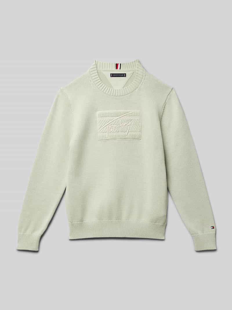 Sweter z dzianiny o kroju regular fit z czystej bawełny model ‘TOMMY’