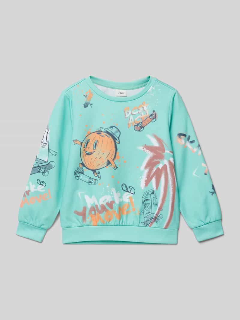 Bluza o kroju regular fit dodatkiem bawełny