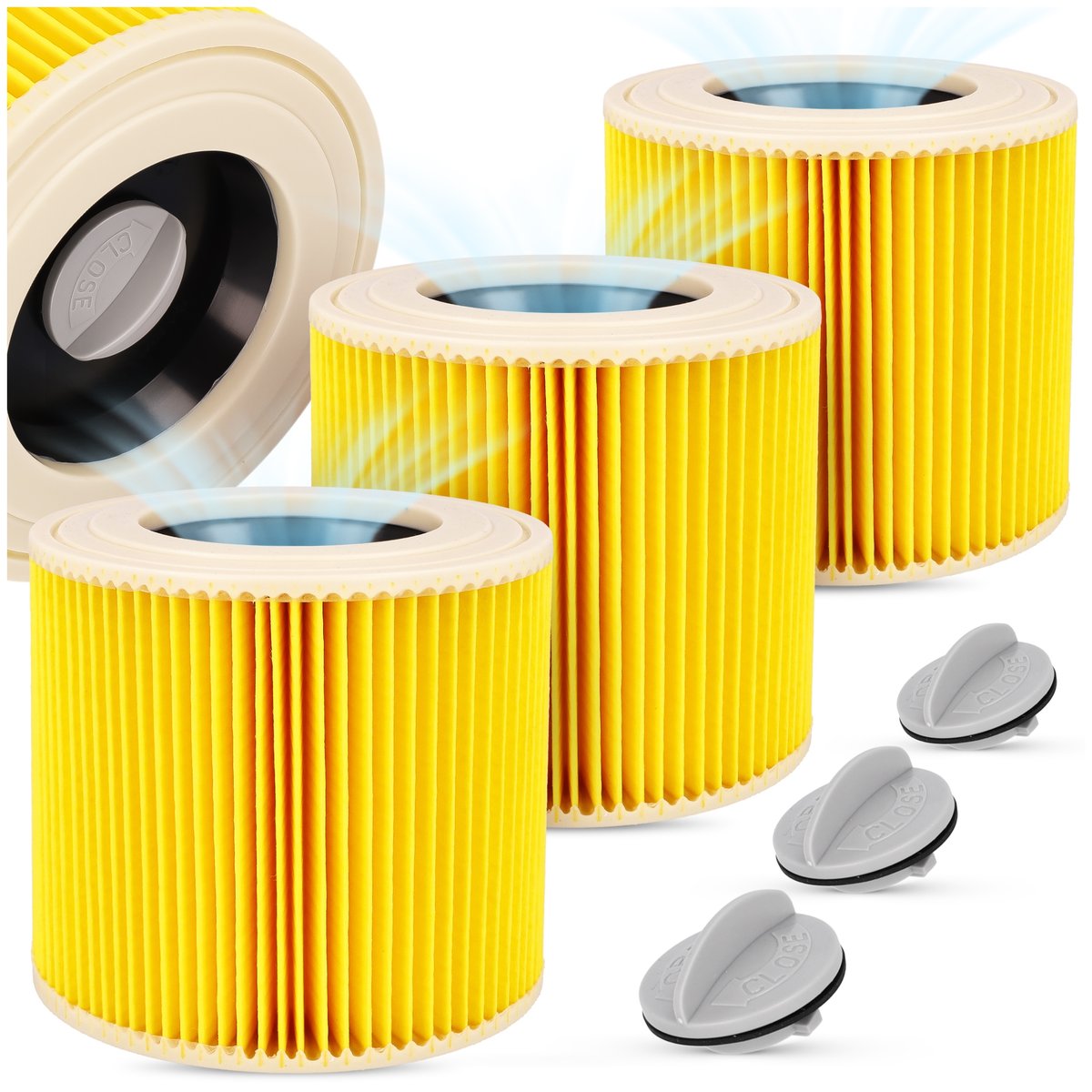 3x FILTR DO ODKURZACZA KARCHER WD3 MV3 WD2 SE4001 KWD3 V12 V15 V17 WD3.200