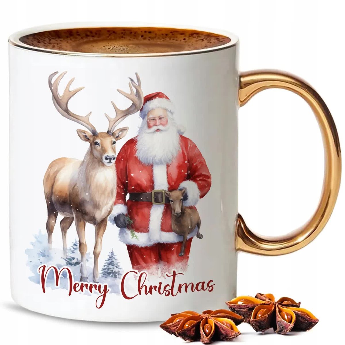 KUBEK ZŁOTE UCHO RANT PREZENT ŚWIĄTECZNY MIKOŁAJKOWY MERRY CHRISTMAS WZ