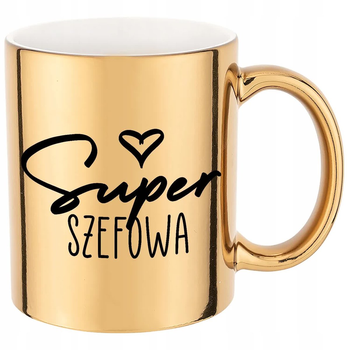 KUBEK ZŁOTY PREZENT dla Szefa SUPER SZEFOWA Wzory