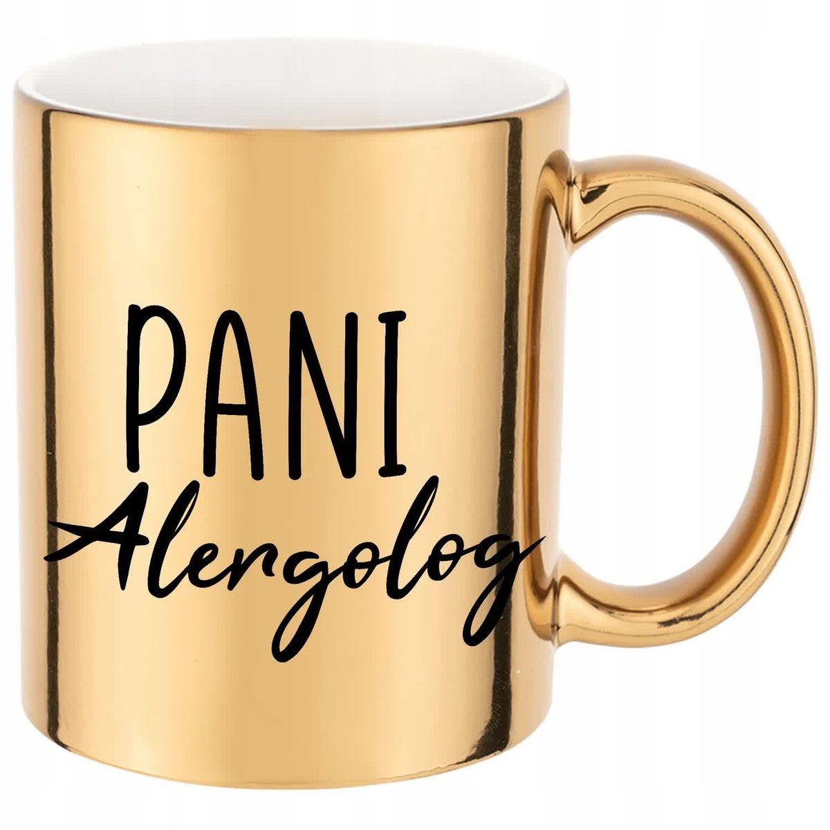 KUBEK ZŁOTY PREZENT dla PANI ALENGOLOG Dużo Wzorów