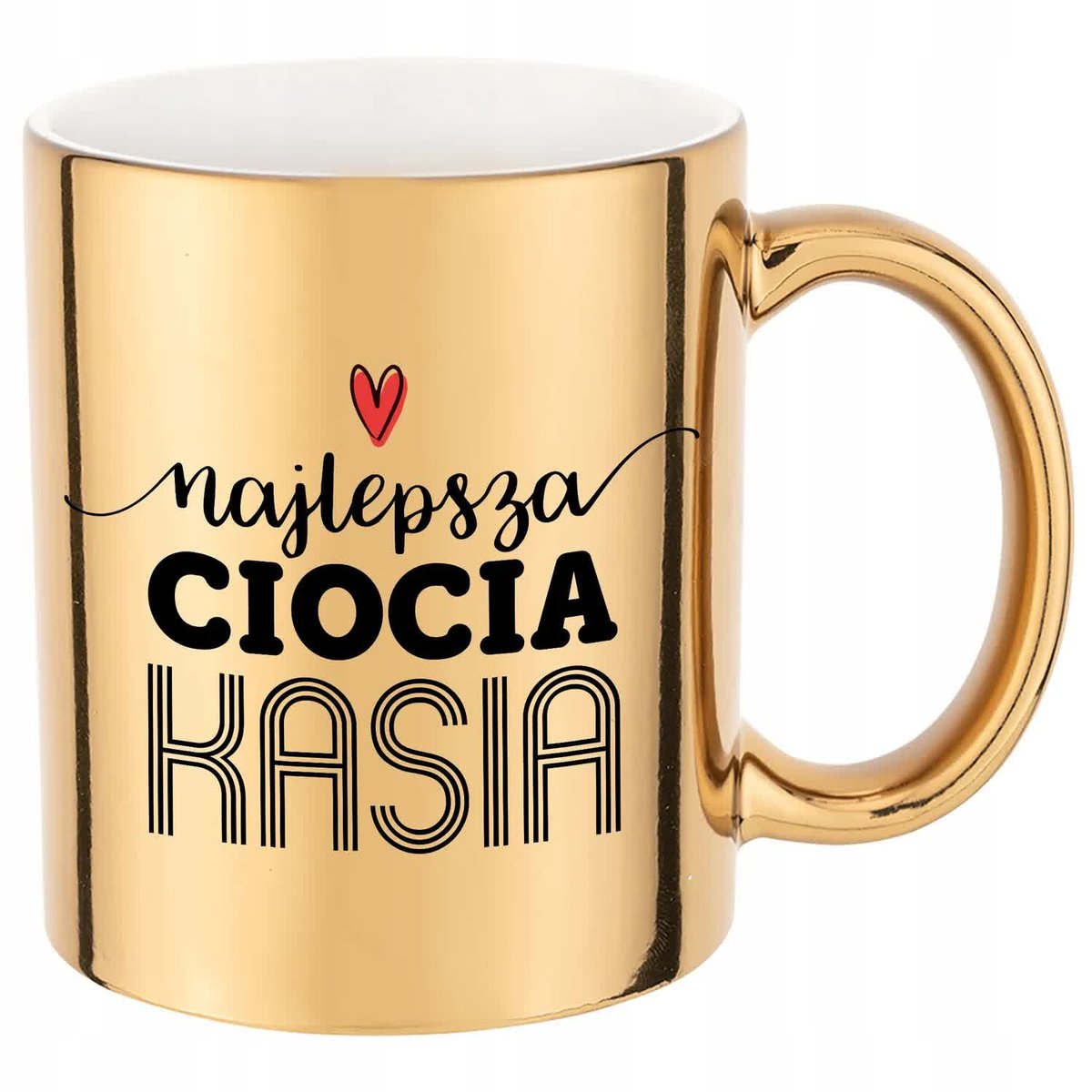 KUBEK ZŁOTY PERSONALIZOWANY Prezent dla CIOCI IMIĘ