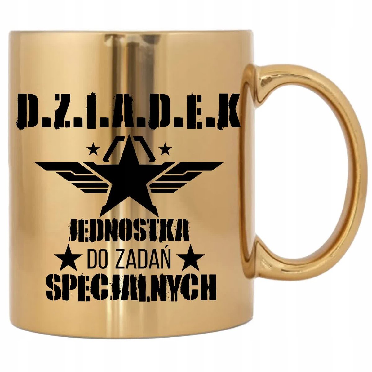 KUBEK ZŁOTY PRAKTYCZNY PREZENT DLA DZIADKA JEDNOSTKI DO ZADAŃ SPECJALNYCH