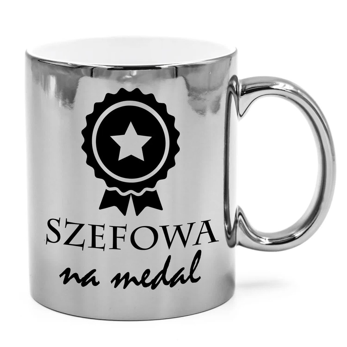 KUBEK SREBRNY PREZENT dla SZEFOWEJ Szefa Wzory