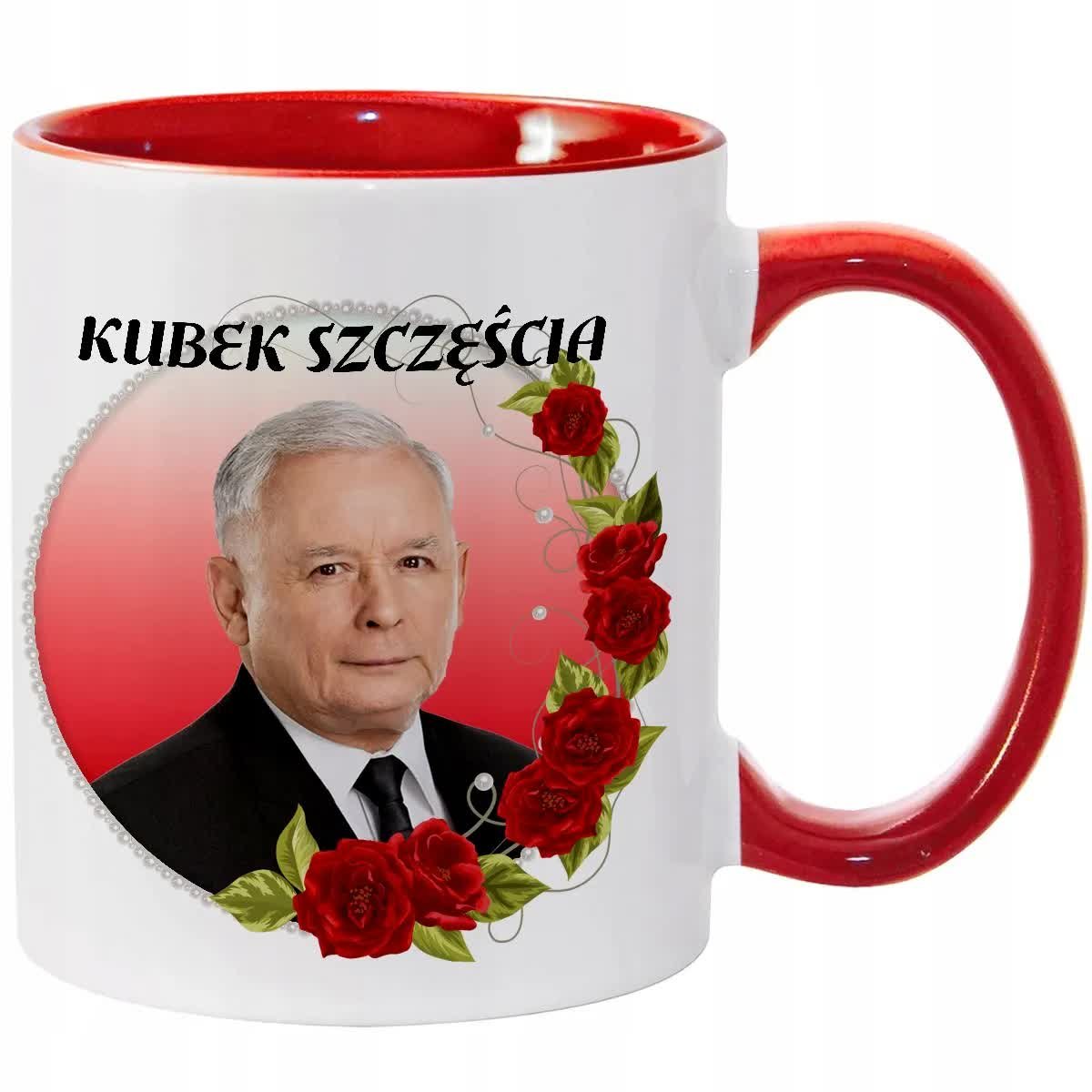KUBEK SZCZĘŚCIA Śmieszny Prezent PIS KACZYŃSKI
