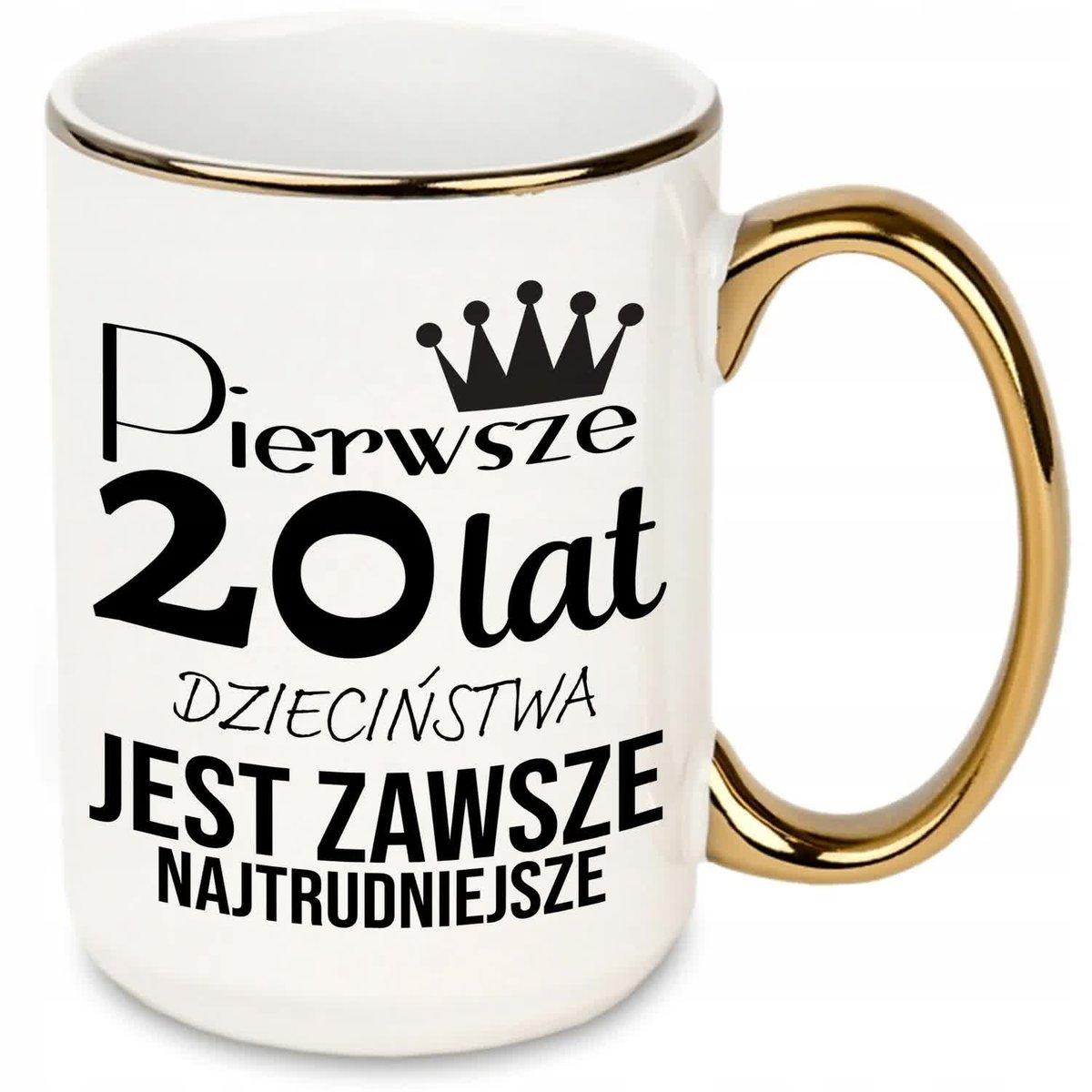 KUBEK XXL BIAŁY 450ML IDEALNY PREZENT URODZINOWY NA 20 URODZINY TOP WZORY