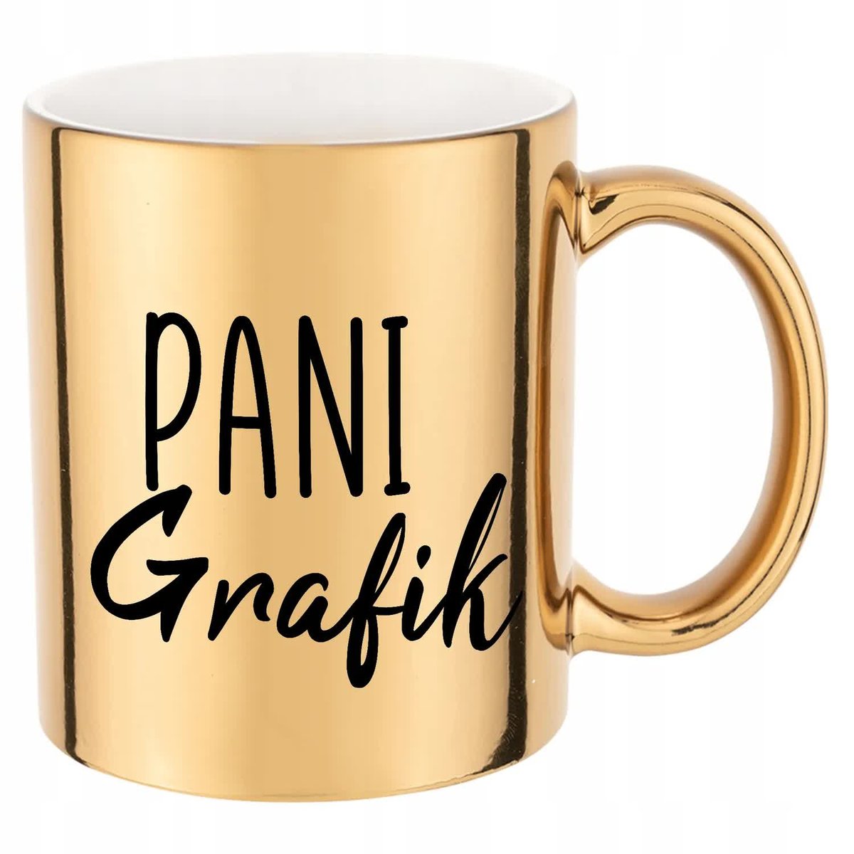 KUBEK ZŁOTY PREZENT dla PANI GRAFIK Dużo Wzorów