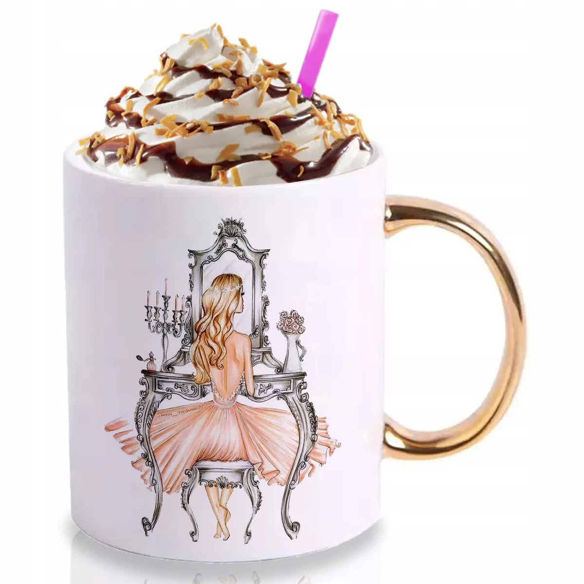 Kubek Złoty Na Prezent Kobiece Dla Kobiety Wzory