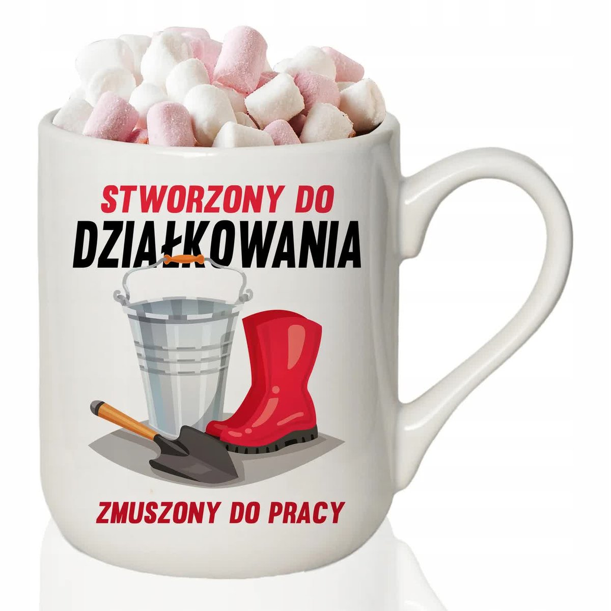 KUBEK BIAŁY COFFEE Na Prezent Urodziny STWORZONY DO DZIAŁKOWANIA Wzory