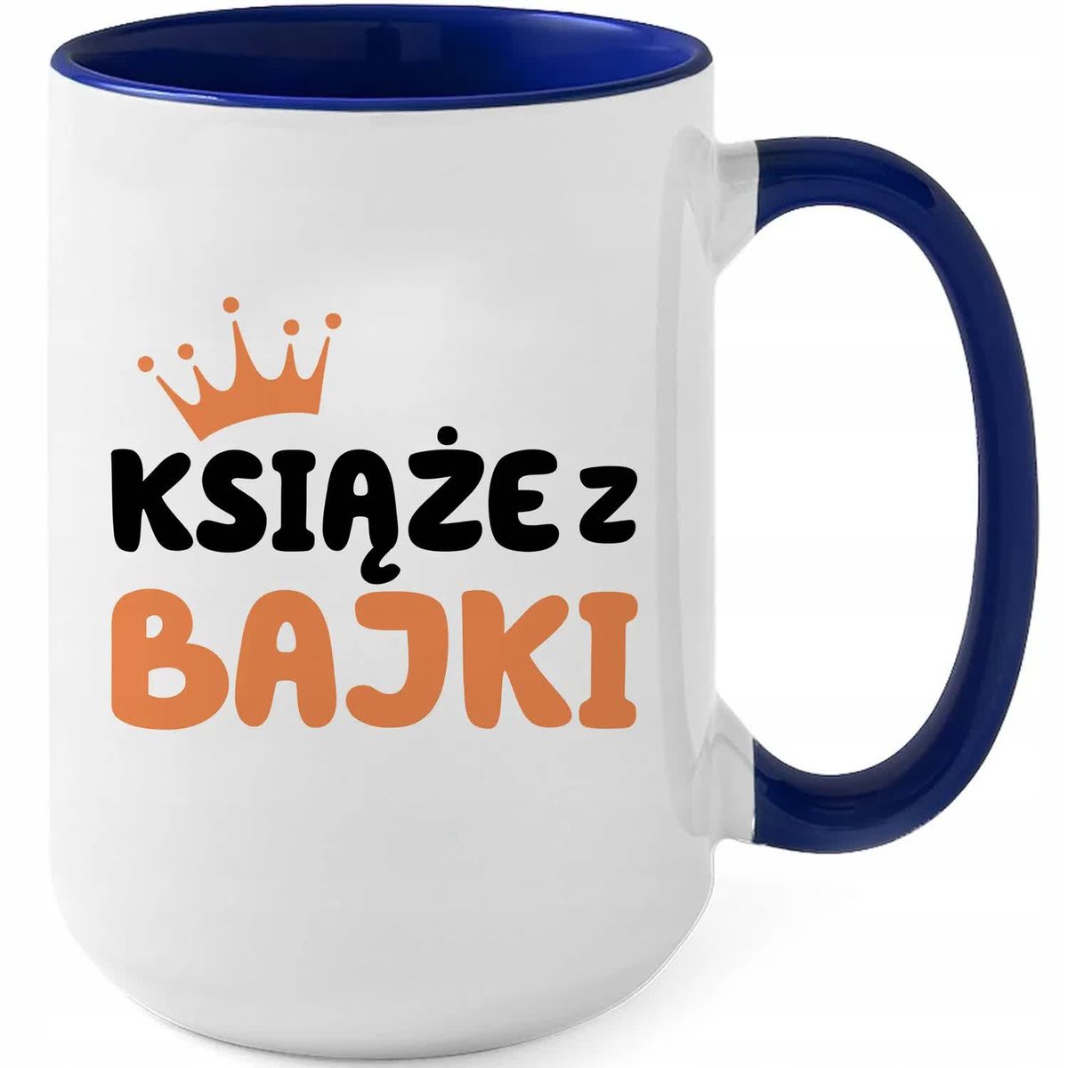 Kubek XXL Granatowy KSIĄŻE Z BAJKI Na Prezent Do Pracy Zabawne Wzory