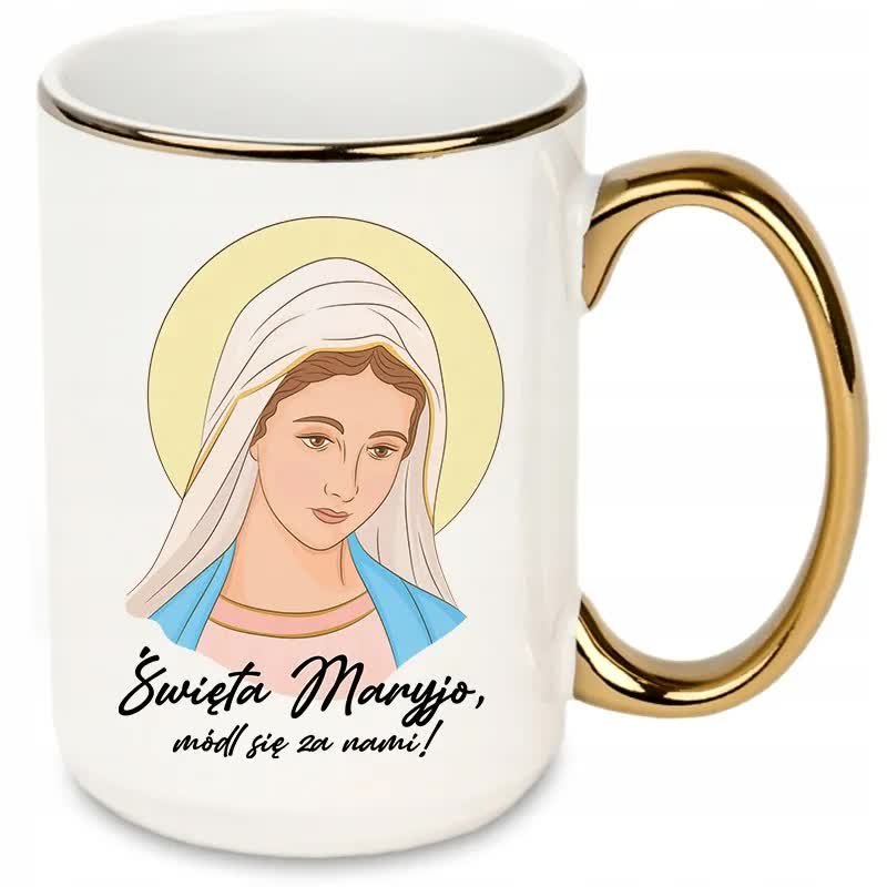 DUŻY Kubek XXL ZŁOTE Ucho i Rant KUBEK KATOLICKI