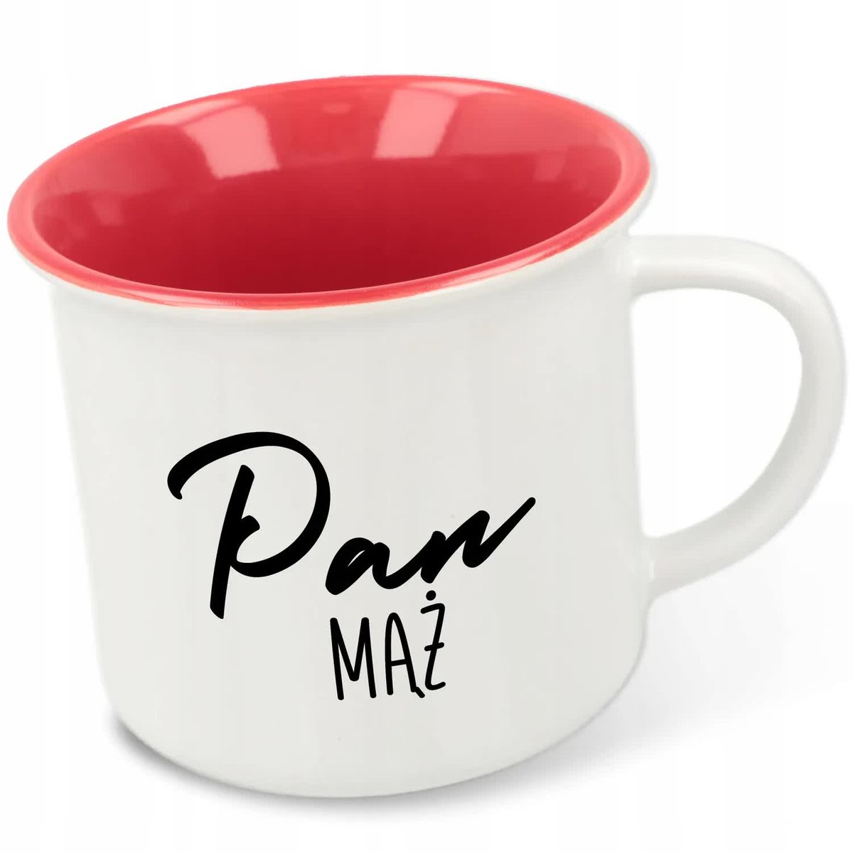 KUBEK RETRO Porcelanowy PAN MĄŻ Prezent Wzory