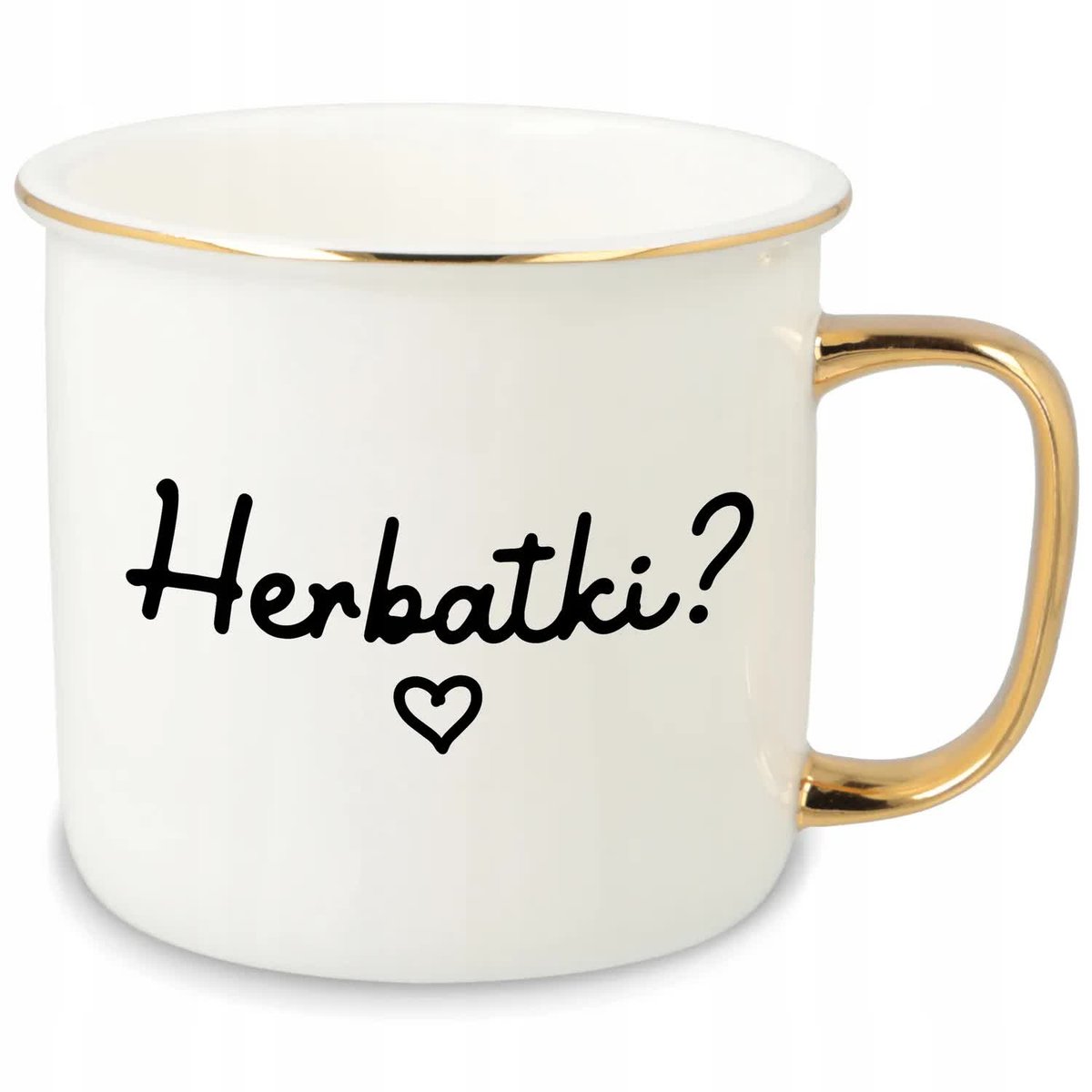 KUBEK UCHO RANT ZŁOTY PORCELANOWY RETRO 280ML PREZENT DLA HERBATKI ? WZORY