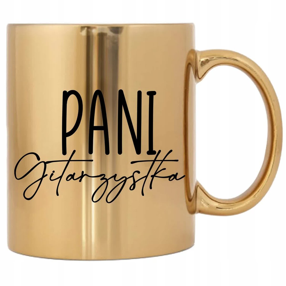 KUBEK ZŁOTY EKSLUSYWNY PREZENT NA KAŻDĄ OKAZJĘ PANI GITARZYSTKA MIX WZORÓW