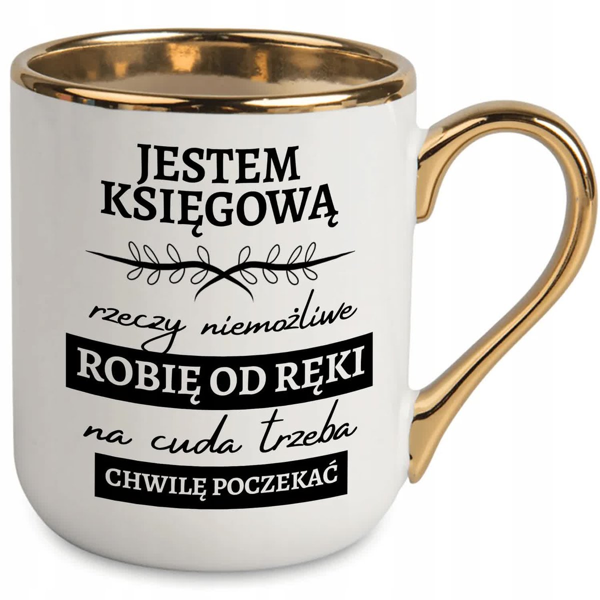 KUBEK ELEGANT PREZENT DLA KSIĘGOWEJ RZECZY NIEMOŻLIWE ROBIĘ OD RĘKI WZORY