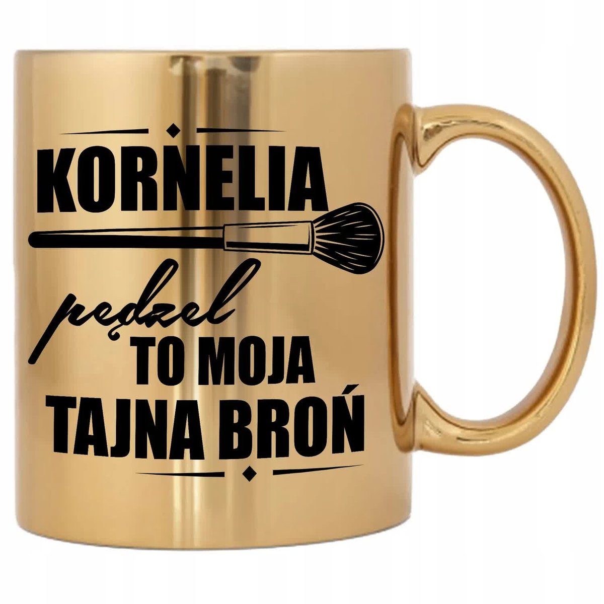 KUBEK ZŁOTY PREZENT DLA WIZAŻYSTKI TWOJE IMIĘ WZÓR