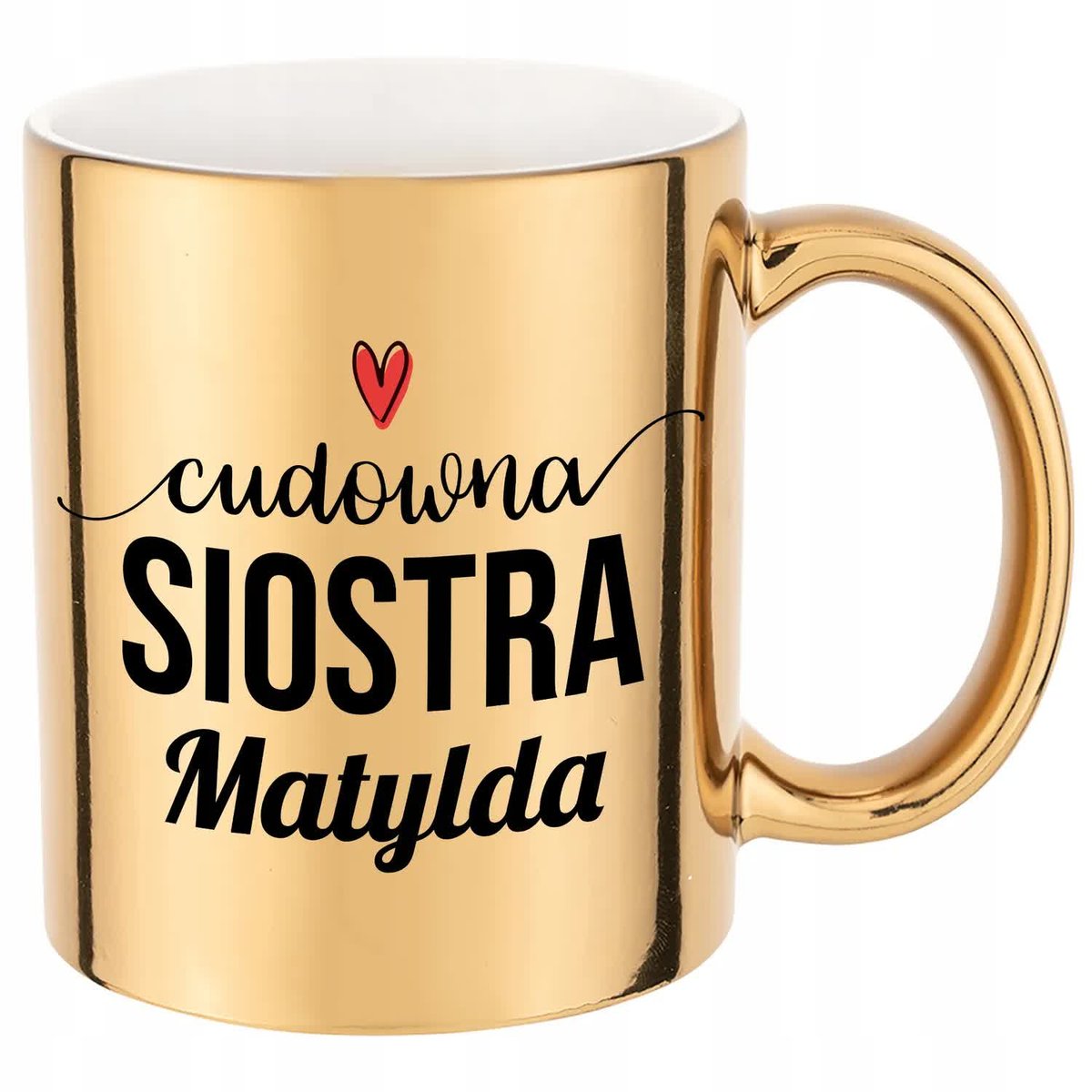 KUBEK ZŁOTY PERSONALIZOWANY Prezent dla Siostry Wz