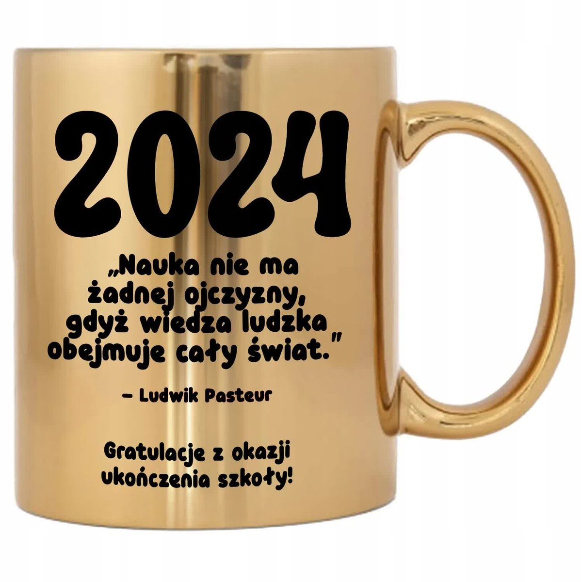 KUBEK ZŁOTY PREZENT DLA UCZNIÓW Z OKAZJI UKOŃCZENIA SZKOŁY WIELE WZORÓW