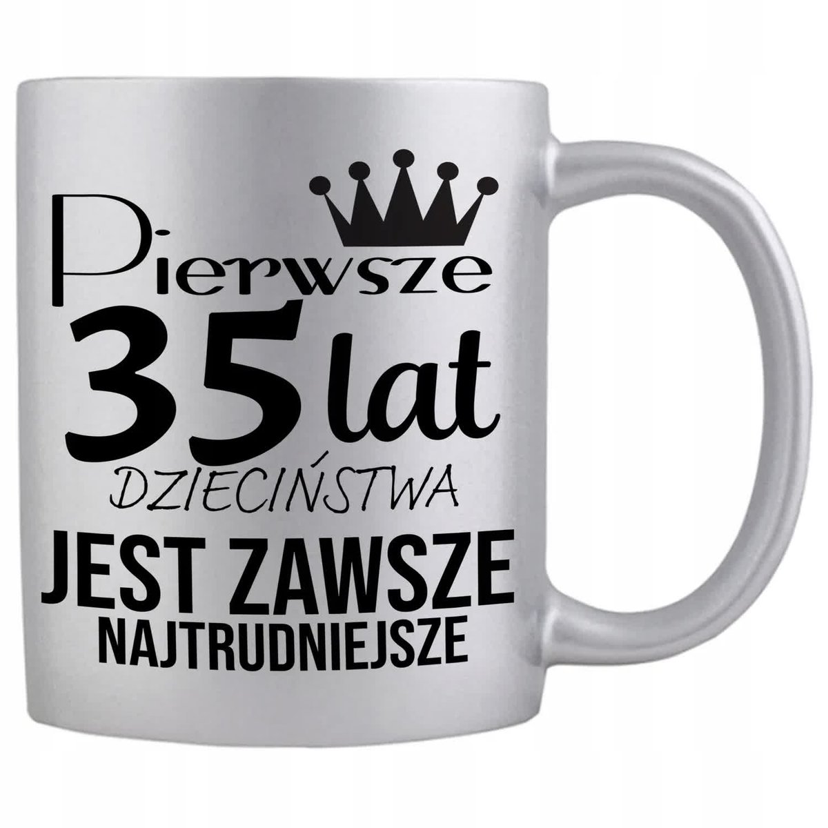 KUBEK PERŁOWY SREBRNY 300ML IDEALNY PREZENT URODZINOWY NA 35 URODZINY WZ