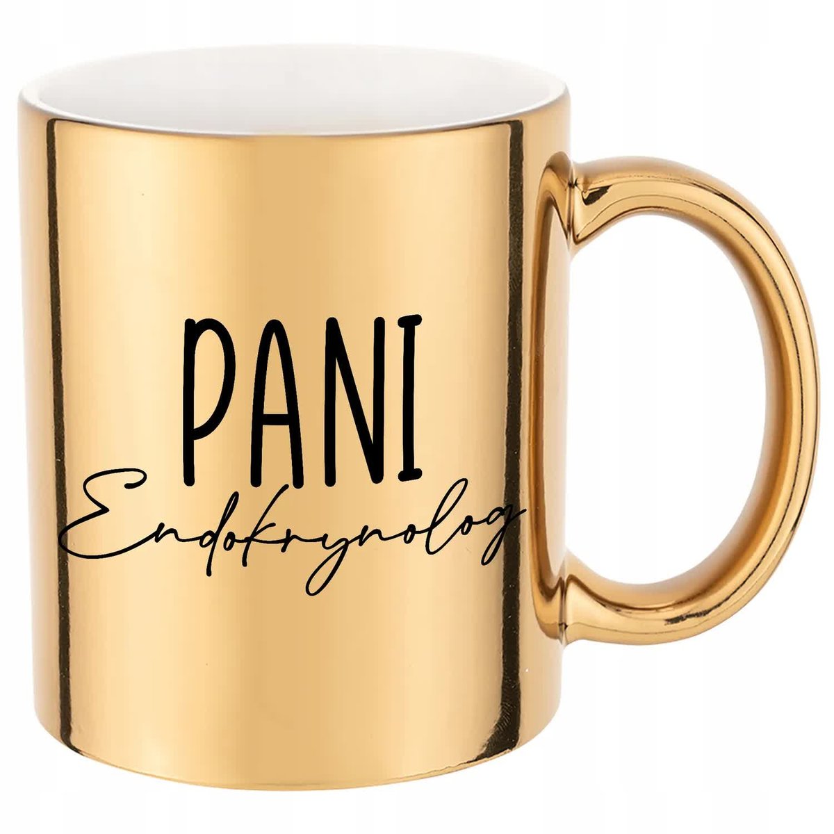 KUBEK ZŁOTY NA PREZENT DLA PANI ENDOKRYNOLOG WZORY
