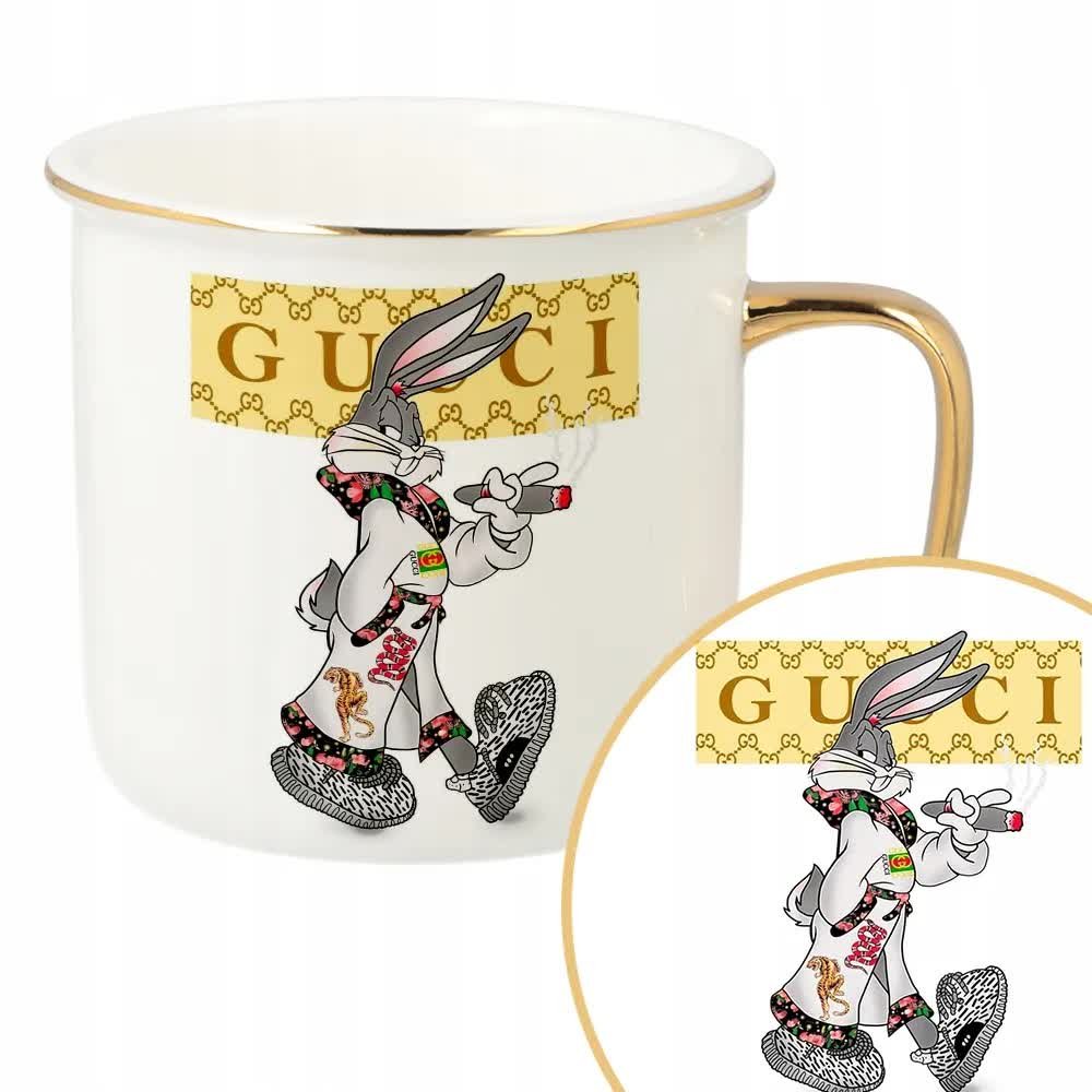 KUBEK RETRO Złoty Z Nadrukiem Na Prezent Urodziny ZABAWNE Modne Top Wzory