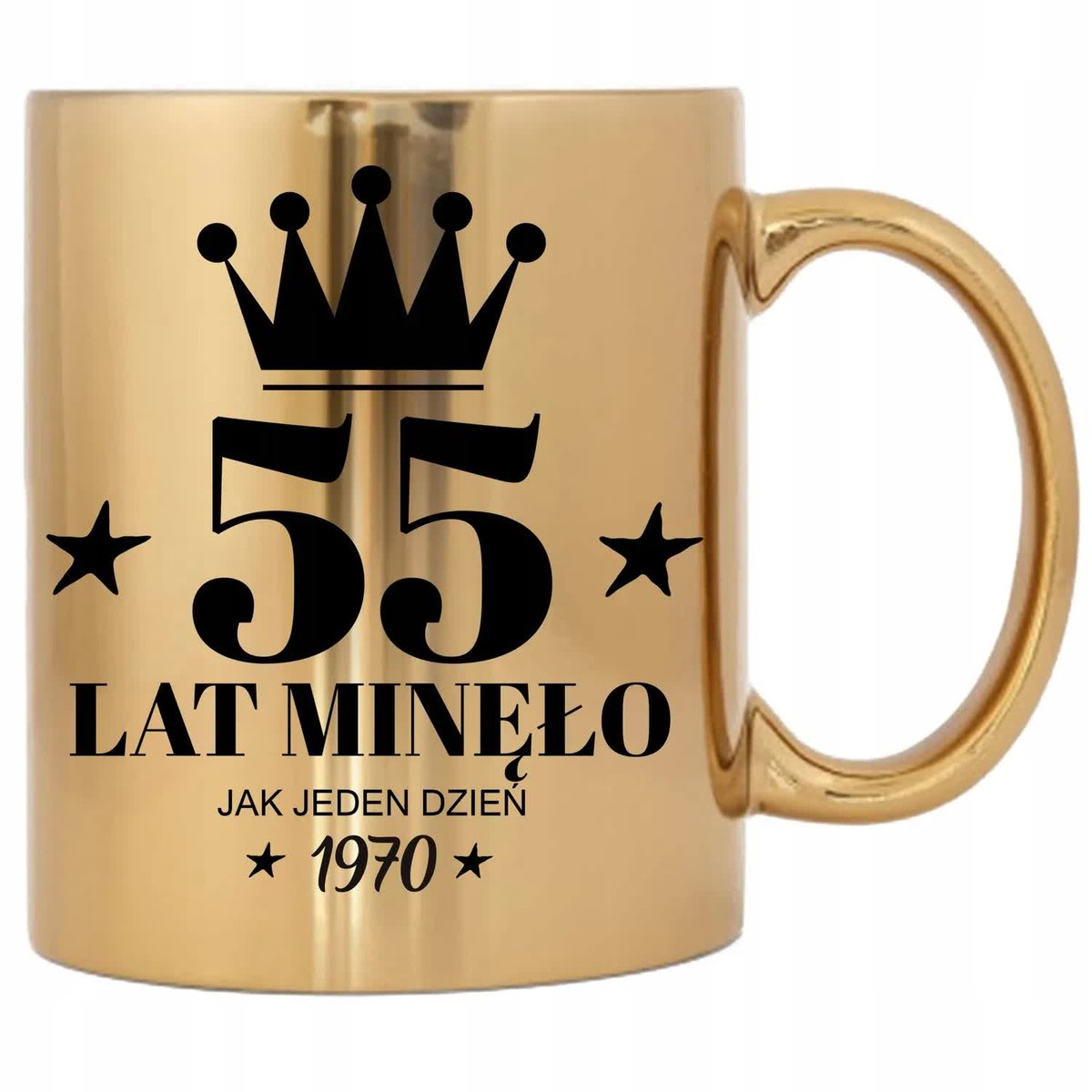 KUBEK ZŁOTY ORGINALNY PREZENT NA 55 URODZINY WZORY