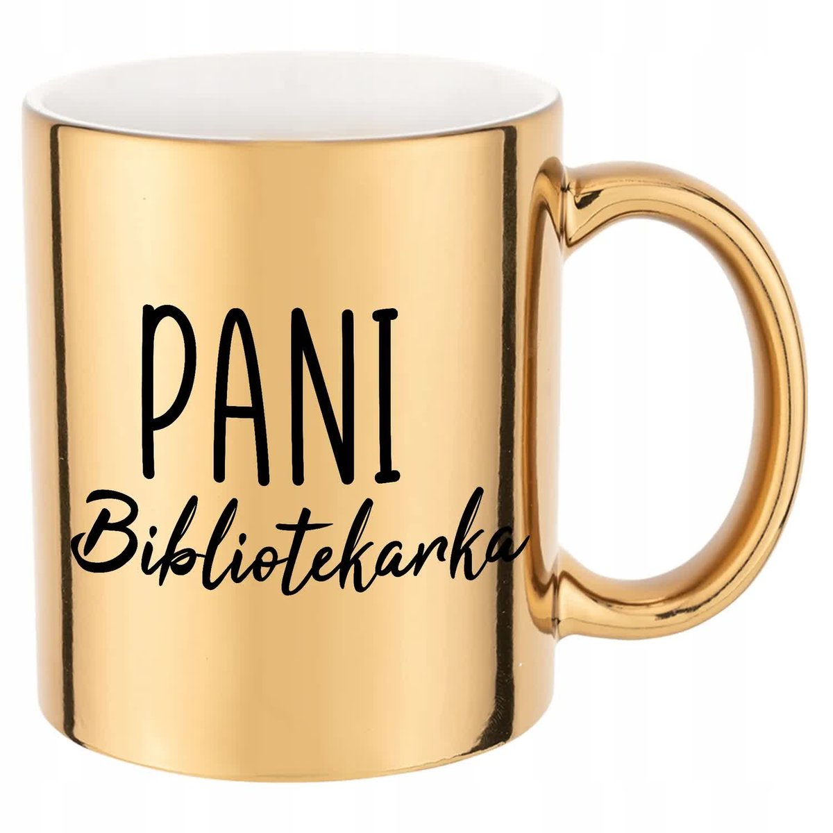 KUBEK ZŁOTY PREZENT PANI BIBLIOTEKARKA Dużo Wzorów