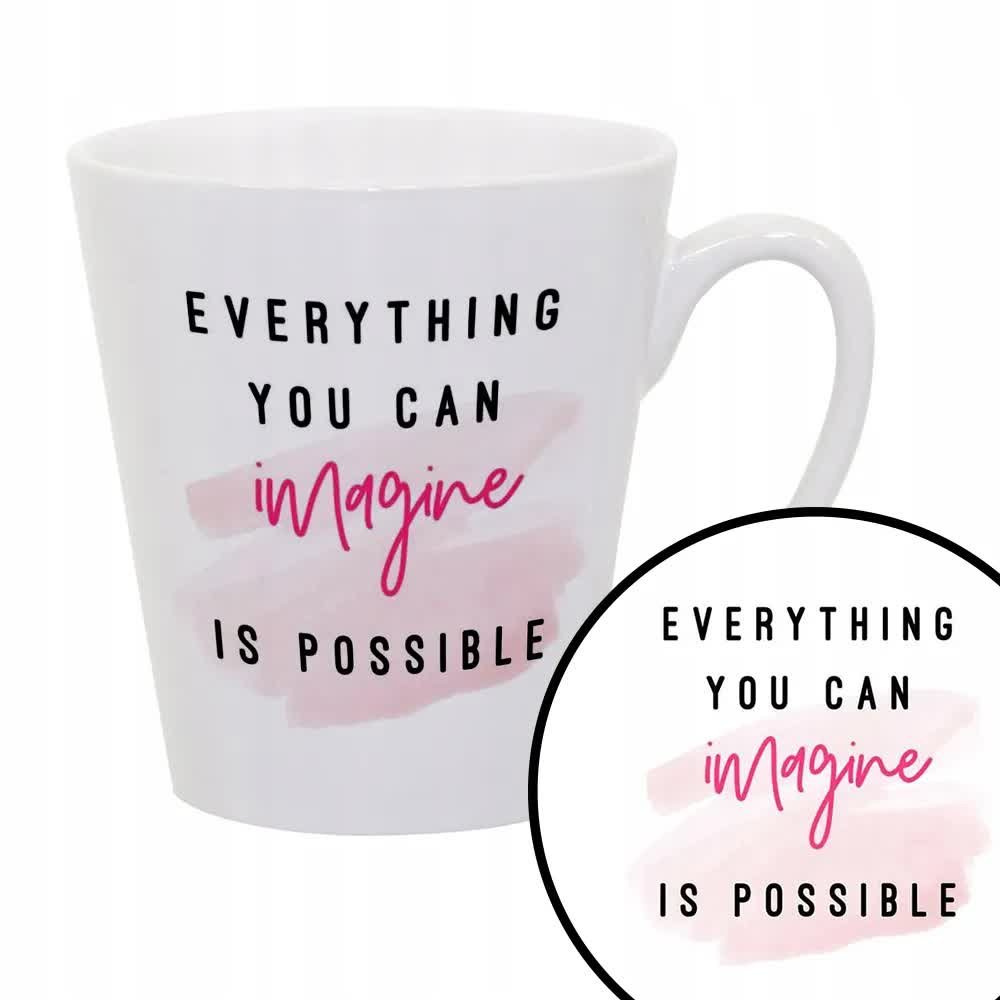 Kubek Latte Prezent Subtelne Piękne Napisy Wzory