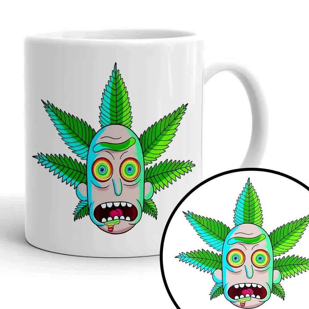 Kubek Biały Prezent dla Miłośnika CANNABIS Weed Wz